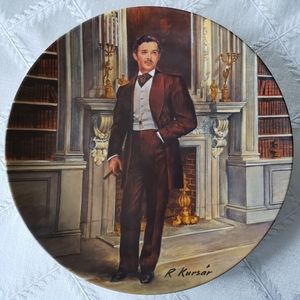 Gone With the Wind collector plate of "Rhett" by artist Raymond Kursàr.